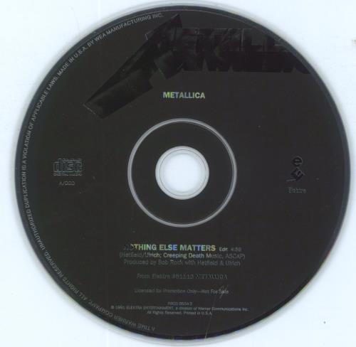 Metallica Nothing Else Matters - Edit US Promo CD single (CD5 / 5